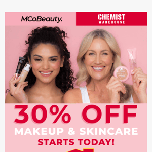 30% off at Chemist Warehouse starts NOW!