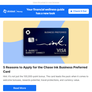 5 Reasons to Apply for the Chase Ink Business Preferred Card