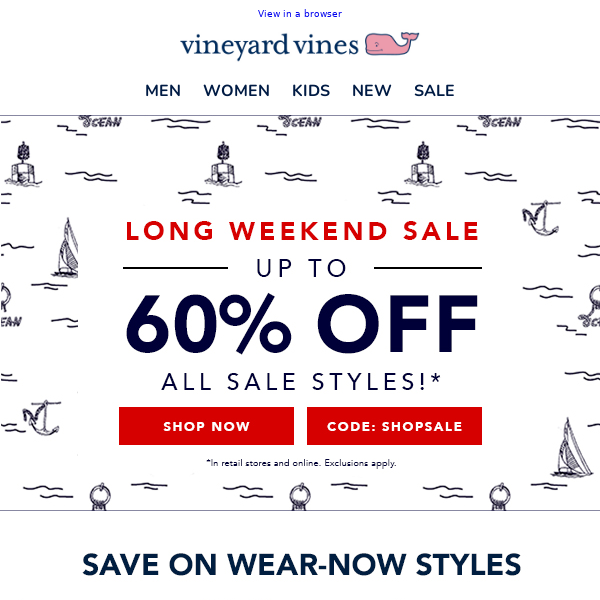 SALE: Up To 60% Off Wear-Now Styles