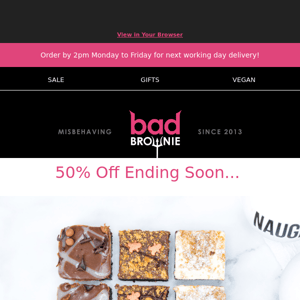 Last Chance For 50% OFF! 🍫