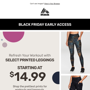 Starting Now: $14.99 Printed Leggings!