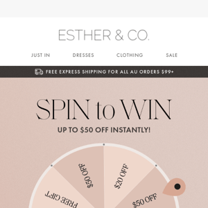 Spin To WIN 🎡 Up To $50 Off!