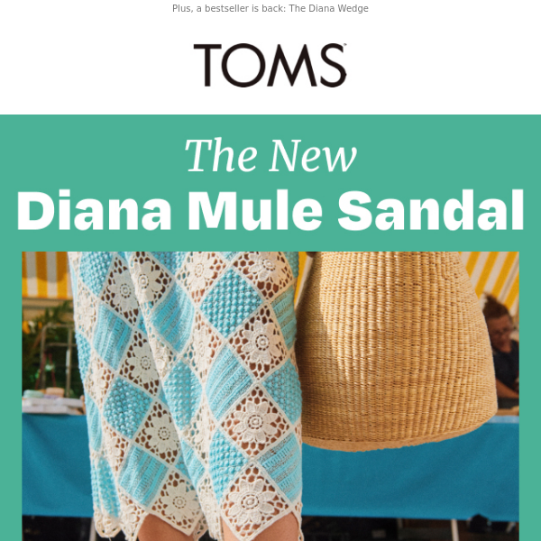 Say hello to the *NEW* Diana Mule sandal