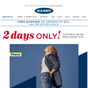 TWO DAYS ONLY ❗ 50% OFF ALL jeans