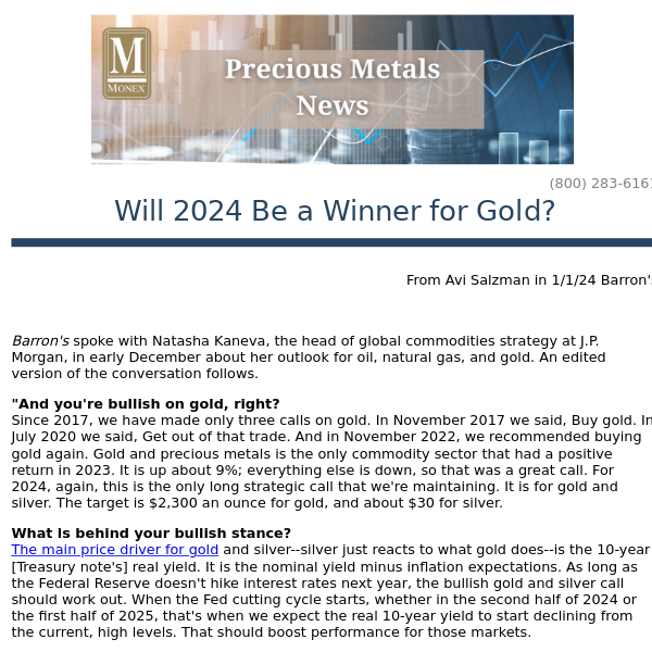 Will 2024 Be a Winner for Gold?