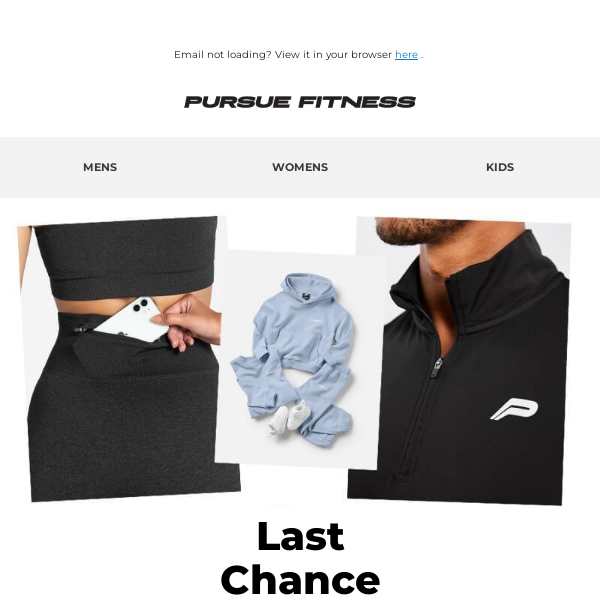 Pursue Fitness, Last Chance