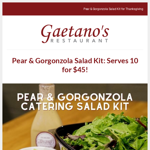 Pear & Gorgonzola Salad Kits for Thanksgiving! 🍐
