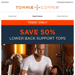 Lower Back Support Tops - Save 50%