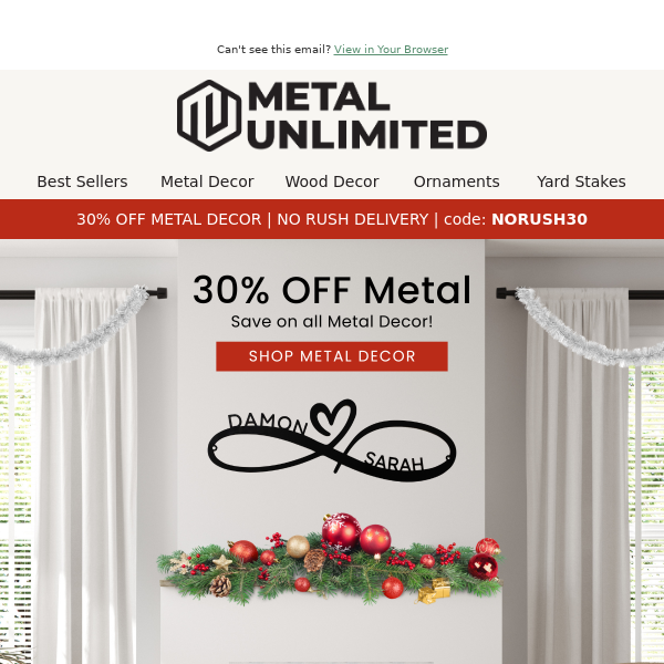 Last Chance: 30% OFF Metal Decor 🚨