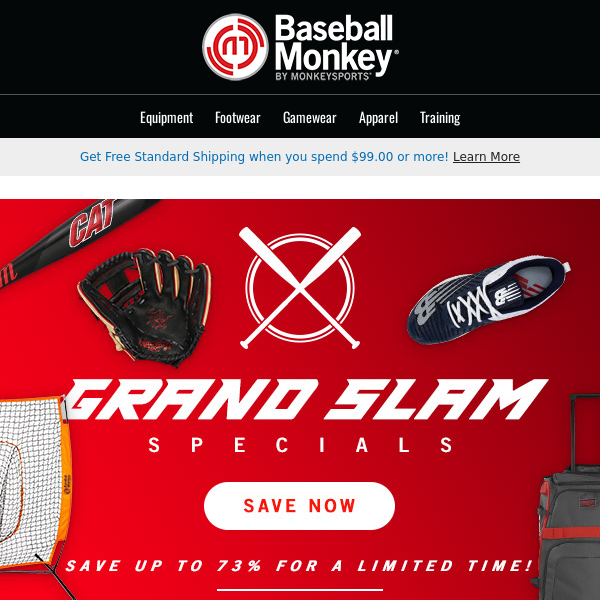Hit a Home Run with Savings! Up to 73% Off Select Items at BaseballMonkey 🏟️ Don't Miss Out!