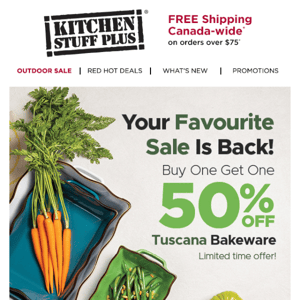 BOGO ALERT!!! Get 1/2 Off* Tuscana Bakeware