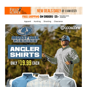 🎣 Angler shirt 20 bucks…75% off Coolcore Explorer Shirts