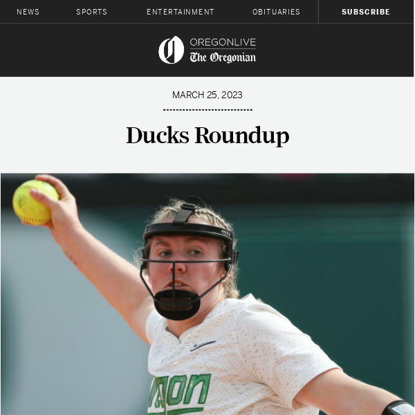 Morgan Scott, No. 18 Oregon softball shut out No. 4 UCLA