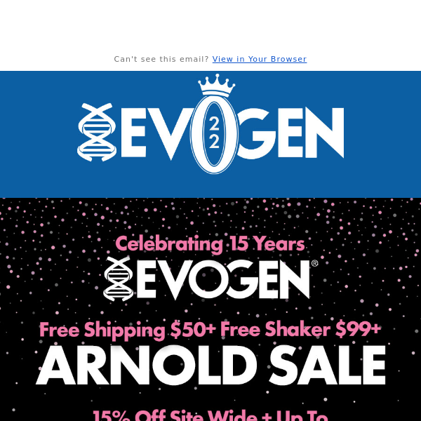 Massive Arnold Savings Up To 55% Off + Free Shipping and Shaker