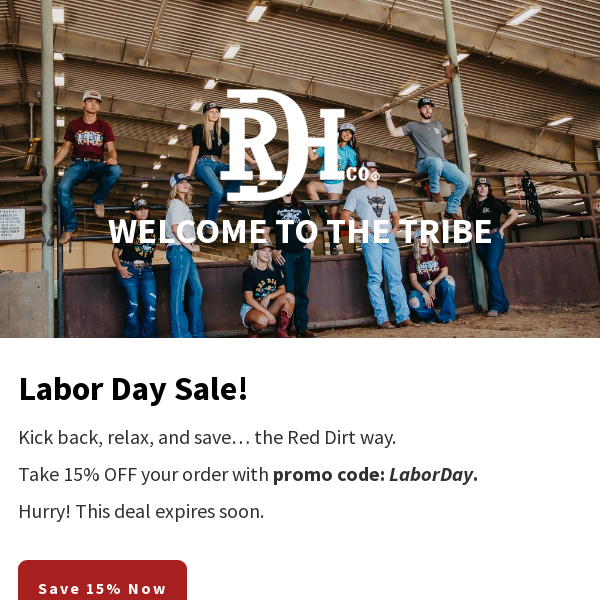 Labor Day Sale - 15% Off Absolutely Everything