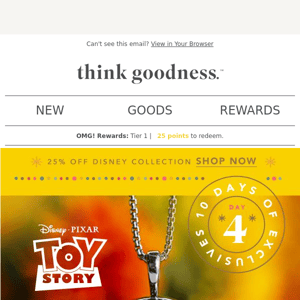 NEW! Disney & Pixar Toy Story Charms + 25% OFF Disney Collection!