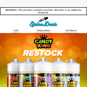 🍭👑💧Candy King eJuice: BACK IN STOCK