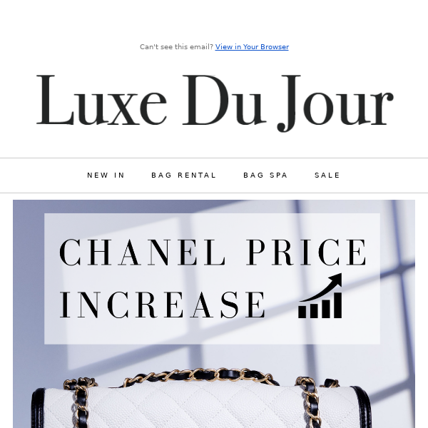 Chanel Price Increase
