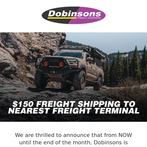 FREIGHT SHIPPING PROMO!