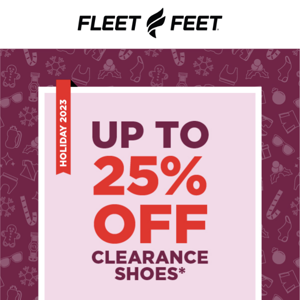 Up to 25% off shoes in your size