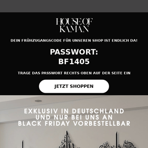 🎁 Dein Passwort für den Shop | Bis zu -50% auf alles!