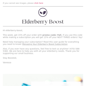 Elderberry Boost 15% Off for You  ❤️