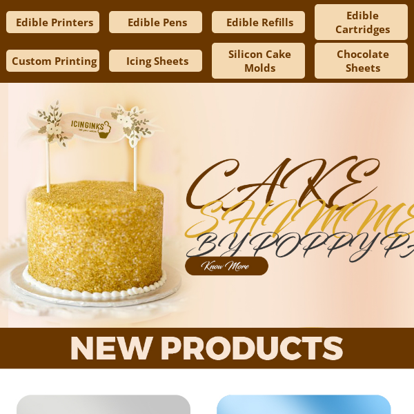 Check our new products Cake Shimmers, cocktail toppers