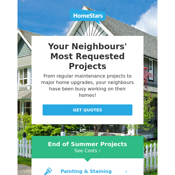 Your Neighbours' Most Requested Projects