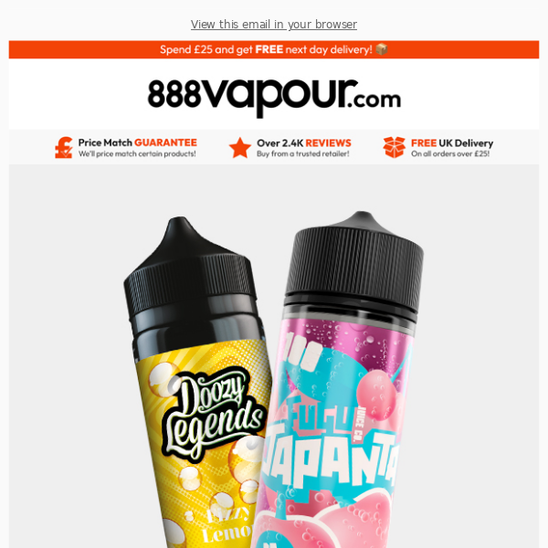 Grab any 2 of these 100ml E-Liquids for only £25! 😮