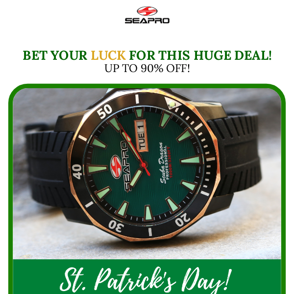 SAINT PATRICK'S DAY SALE! UP TO 90% OFF!