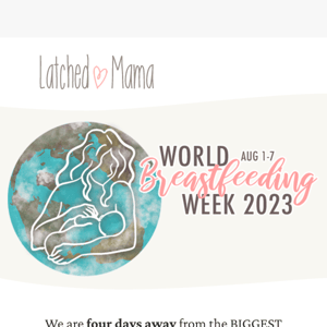 World Breastfeeding Week Sneak Peek Schedule! 😍