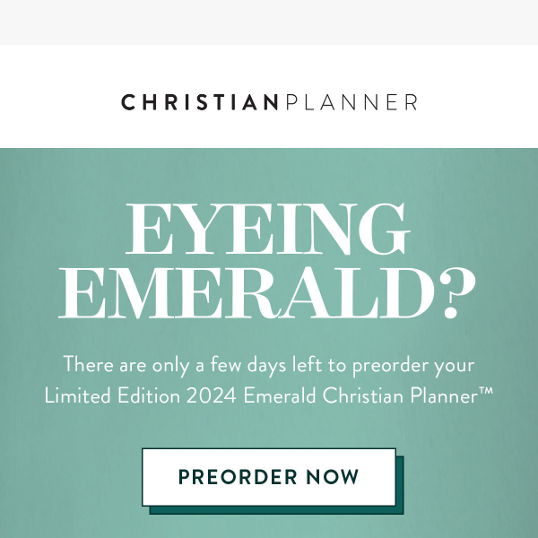 2024 Christian Planner™ - Hardcover / Emerald