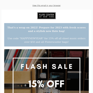 15% Off Sheet Music and Fluterscooter!