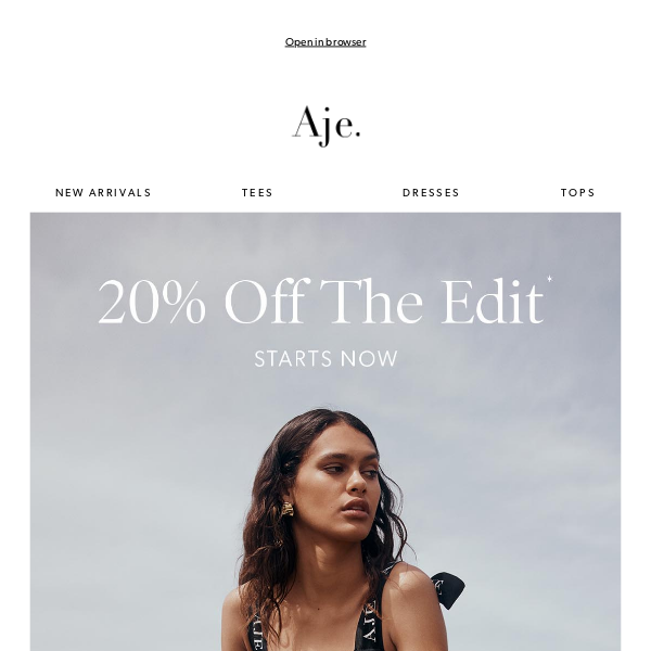 20% Off The Edit | Starts Now