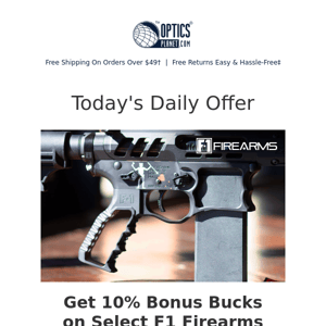 10% Bonus Bucks on F1 Firearms Parts