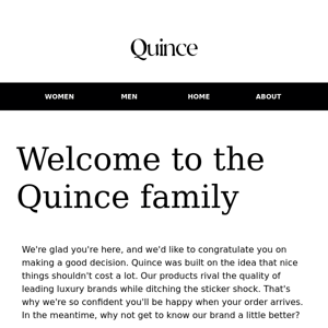 Welcome to the Quince Family