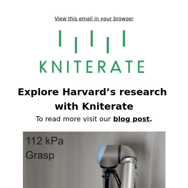 Explore Harvard's research with Kniterate.