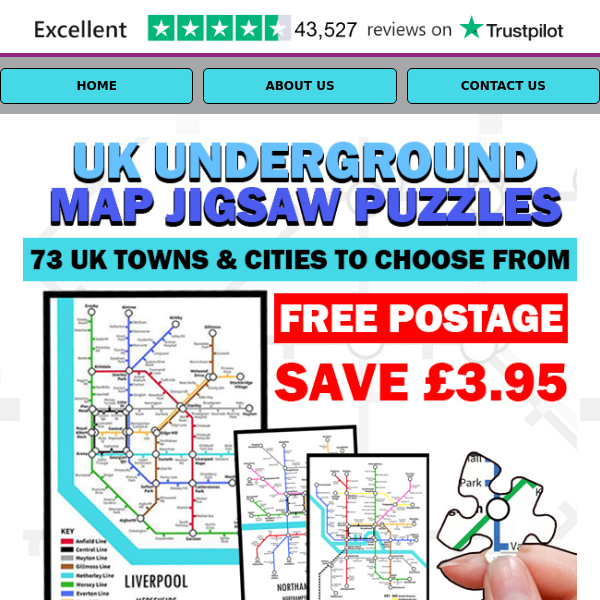 LAST CHANCE FOR FREE POSTAGE! 73 UK towns and cities as ‘Underground’ maps!!!!