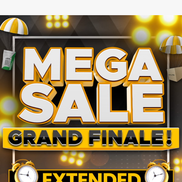 Almost Over! Mega Sale Grand Finale Extended!