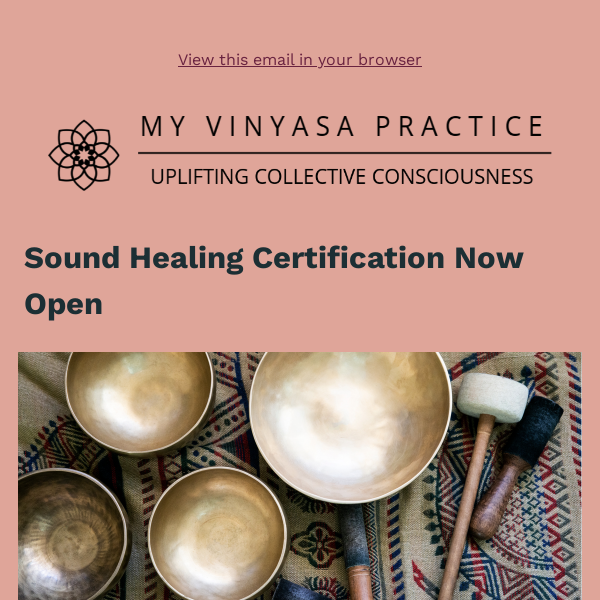 Sound Healing Certification Is Open For Enrollment