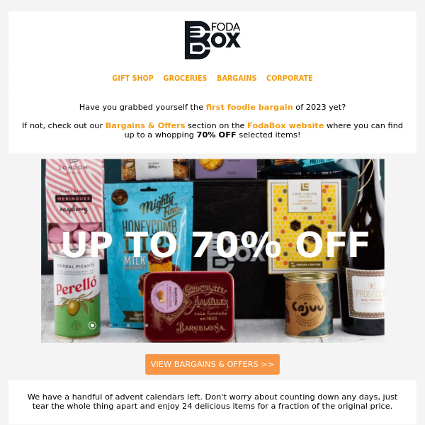 Grab a Bargain - Up To 70% Off Food, Drink & Beauty
