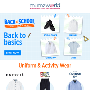 Back to School Uniforms, Shoes, Basics and more 🏫