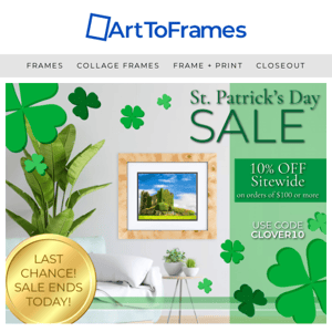 🍀"Hurry! Time's Almost Up: Final Hours of our St. Patrick's Day Sale