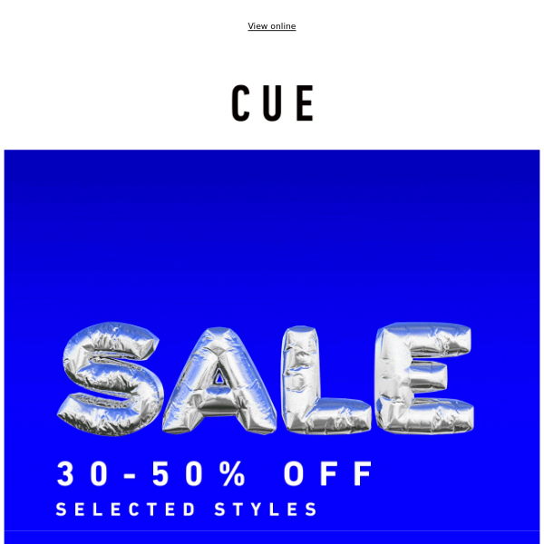 🔥 Grab Your Favorite Styles at Cue's Sale - 30-50% Off! 🛍️