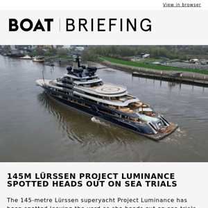 World’s 11th largest yacht heads out on sea trials