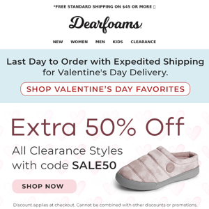 Extra 50% off All Clearance ❤️ + Valentine’s Day Favorites