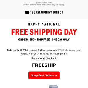 Today Only: FREE Shipping on $50+ Orders!