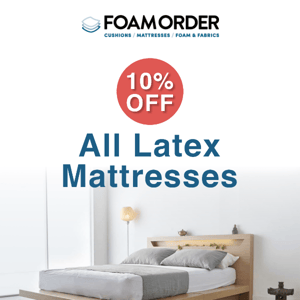 Start off the New Year right with 10% off our organic latex mattresses and toppers