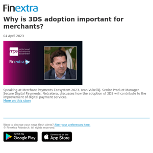 Finextra News Flash: Why is 3DS adoption important for merchants?