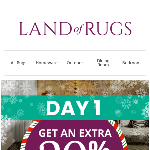 Land of Rugs UK, 🎁 Day 1 of Our 12 Days of Christmas! 🎅